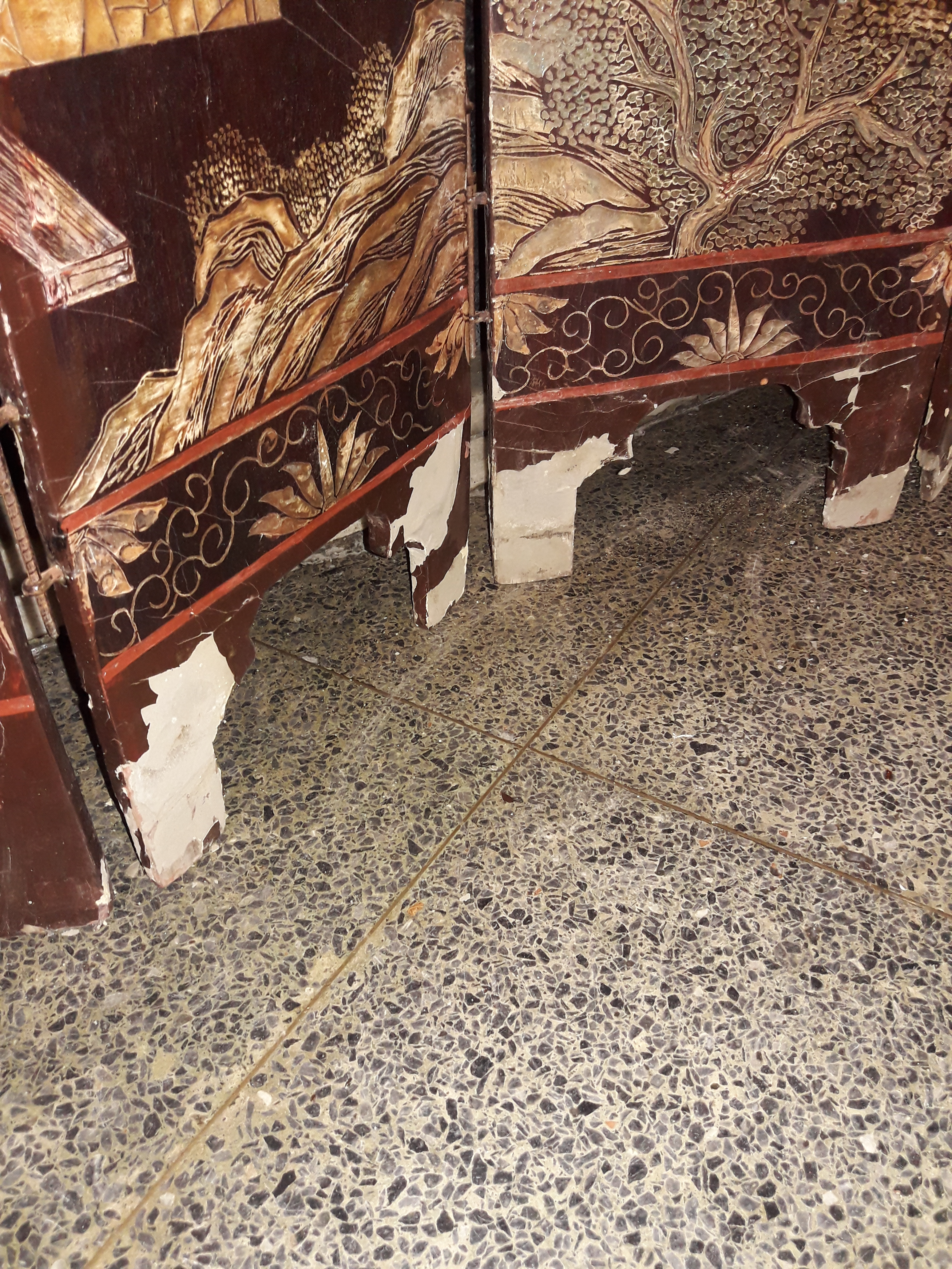 Biombo Chinês – Coromandel antigo e original – Oito folhas – Madeira... - foto 8 de 10
