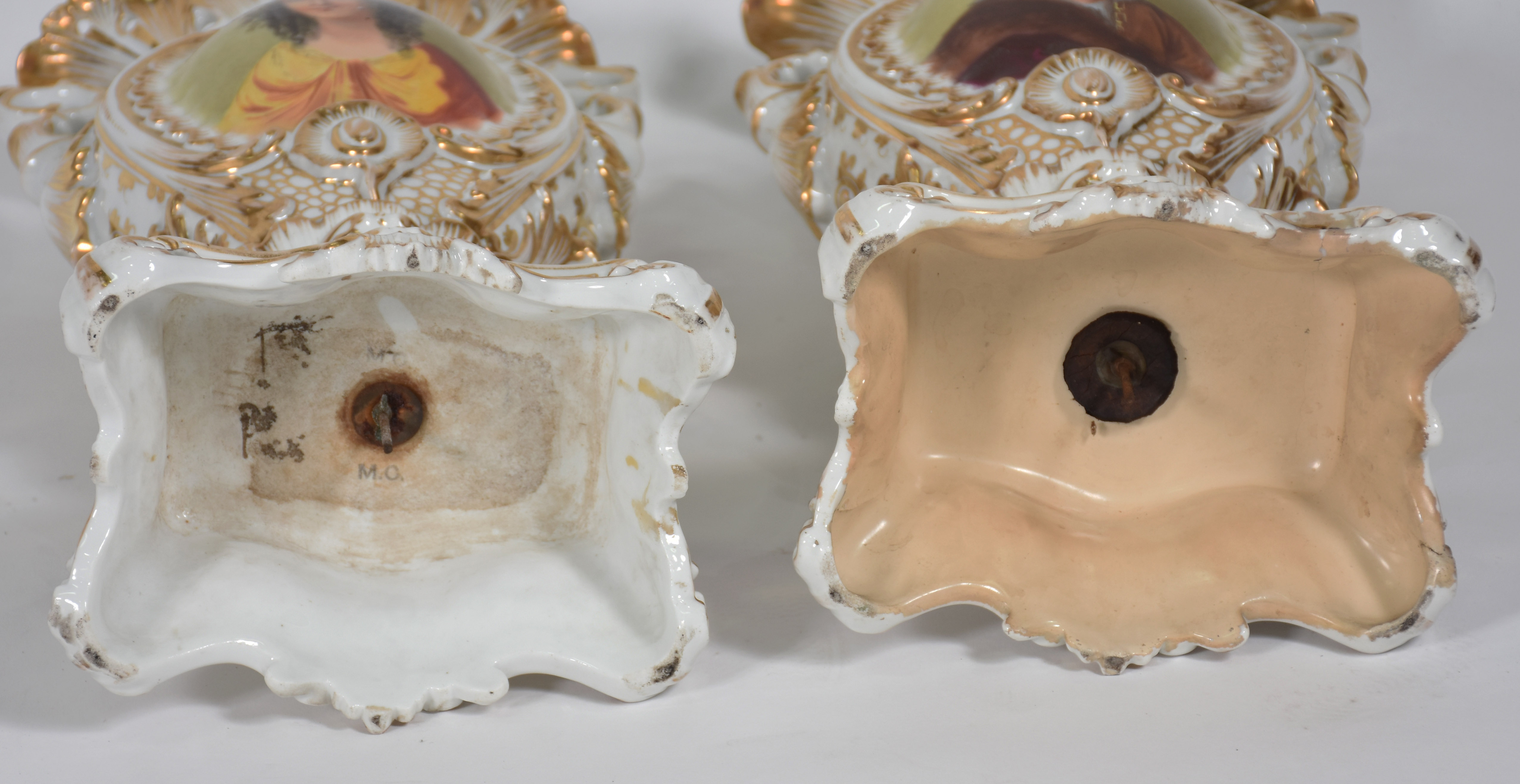 Par de belíssimas ânforas de porcelana francesa VIEUX PARIS... - foto 5 de 5