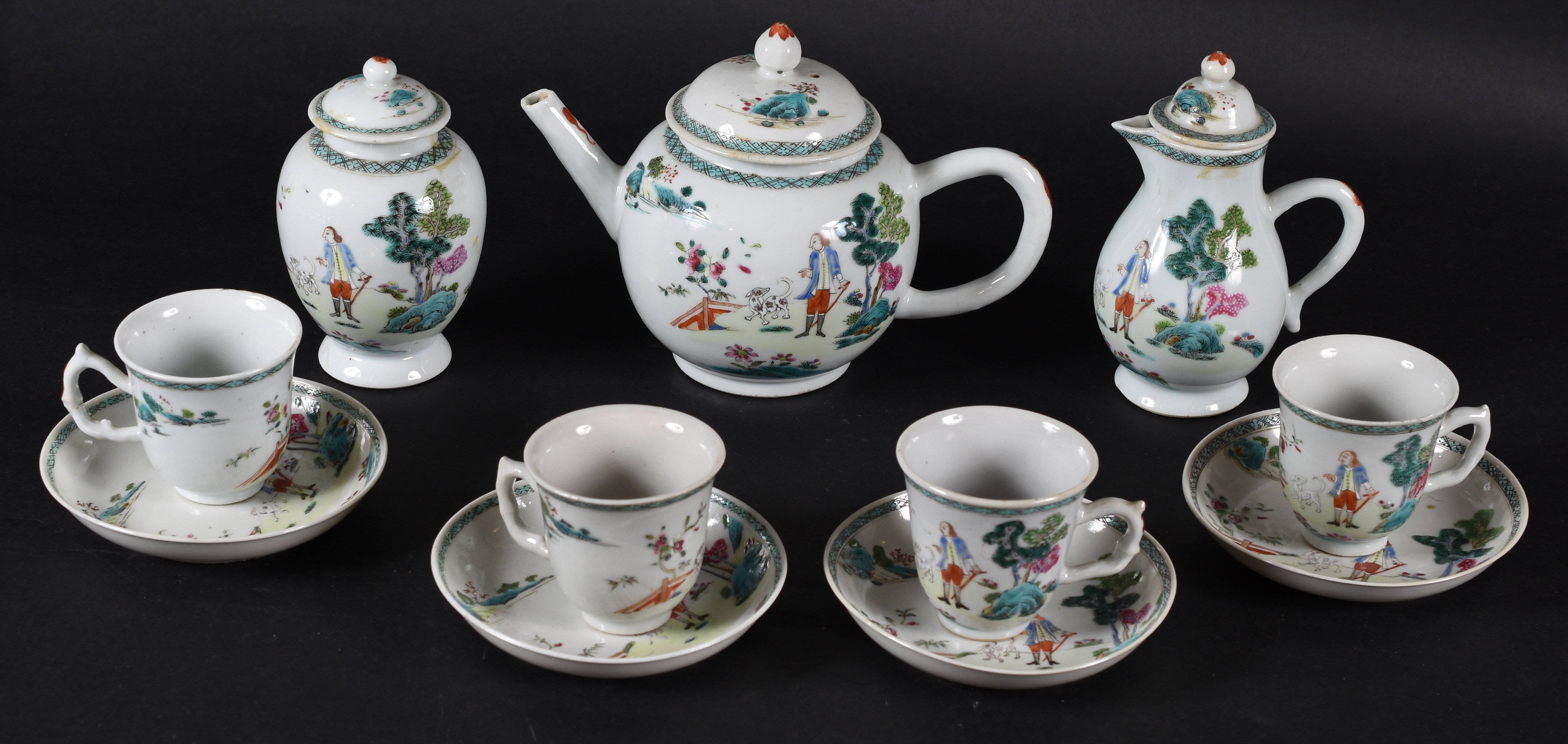 Cia. das Índias – Conjunto para café – Decoração dita “dos pastores”... - foto 1 de 4