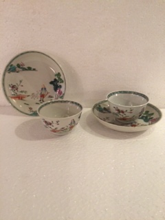 Cia. das Índias – Par de bowls com pires para café – Decoração dita... - foto 1 de 5