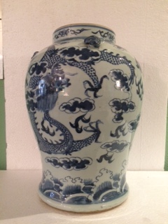 Jarrão – Porcelana chinesa – Decoração em azul “cobalto Persa” e... - foto 1 de 3
