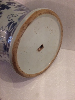 Jarrão – Porcelana chinesa – Decoração em azul “cobalto Persa” e... - foto 3 de 3