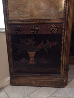 Biombo Francês – Chinoiserie – Quatro folhas – Decoração com molduras... - foto 2 de 4