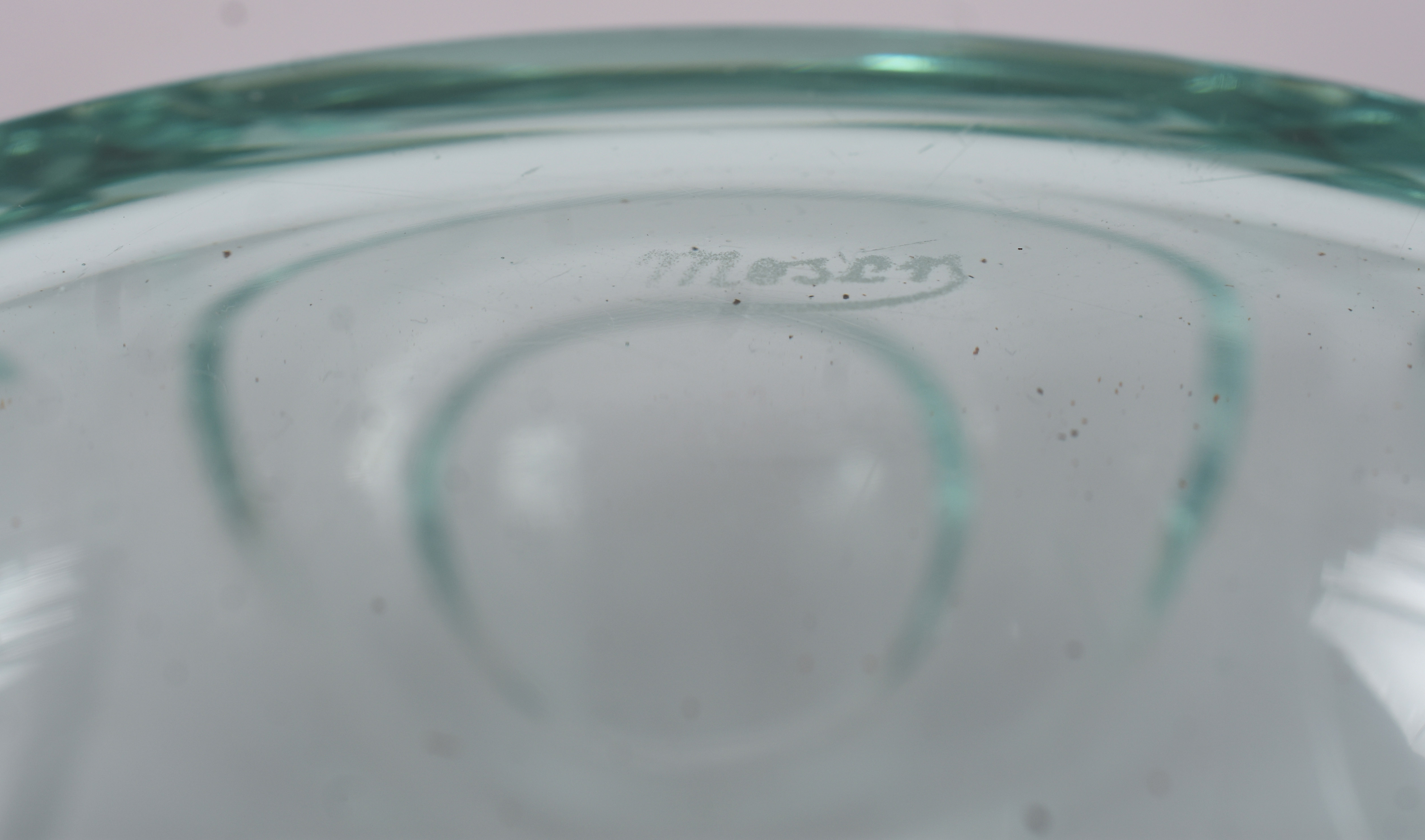 MOSER - Bowl de cristal tcheco trabalhado com circulos em relevo na... - foto 3 de 3
