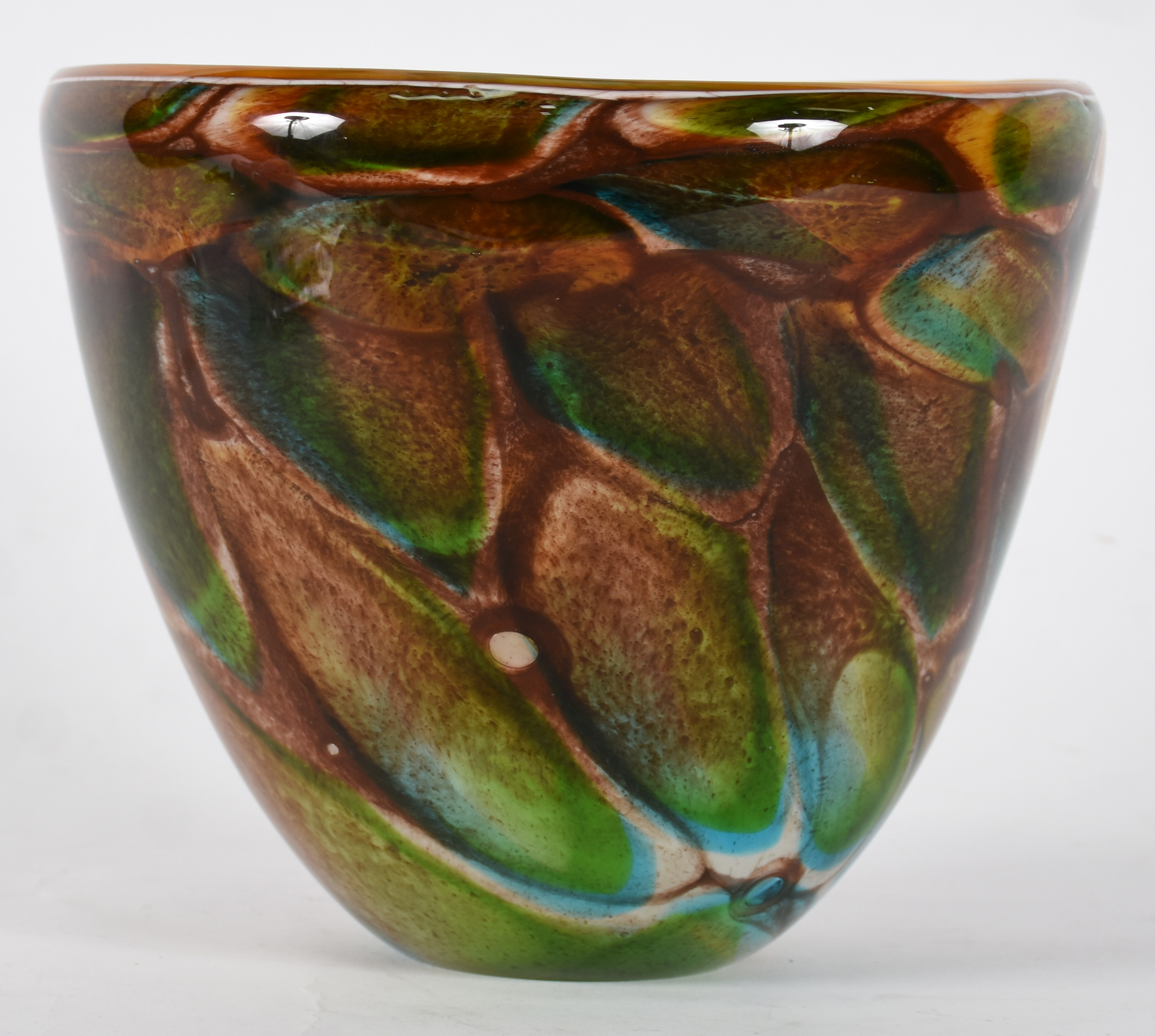 Cachepot de murano na cor âmbar mesclado. - foto 3 de 4