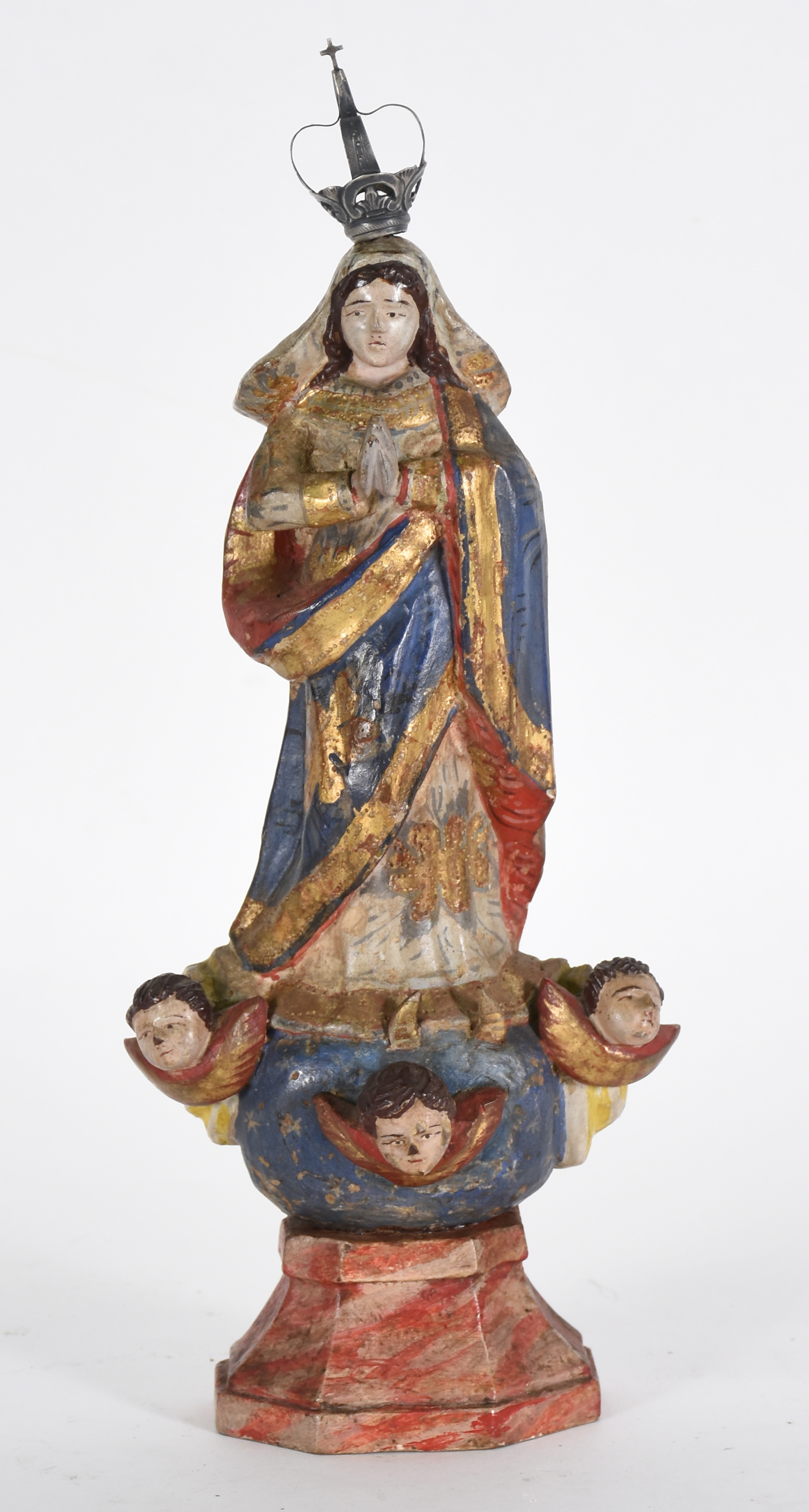 Imagem de N.Sra. Aparecida de madeira policromada e dourada... - foto 1 de 3