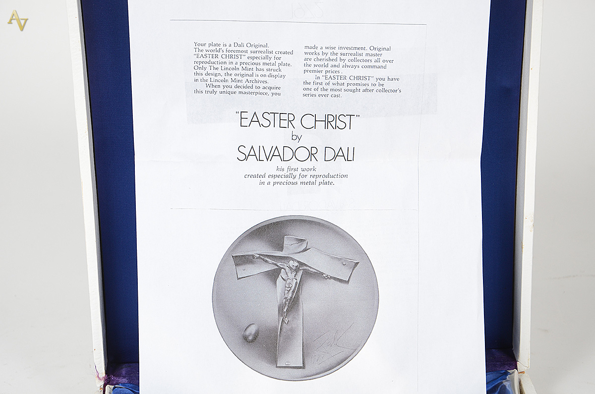 SALVADOR DALI - Prato de prata, assinado, com caixa e certificado... - foto 3 de 3