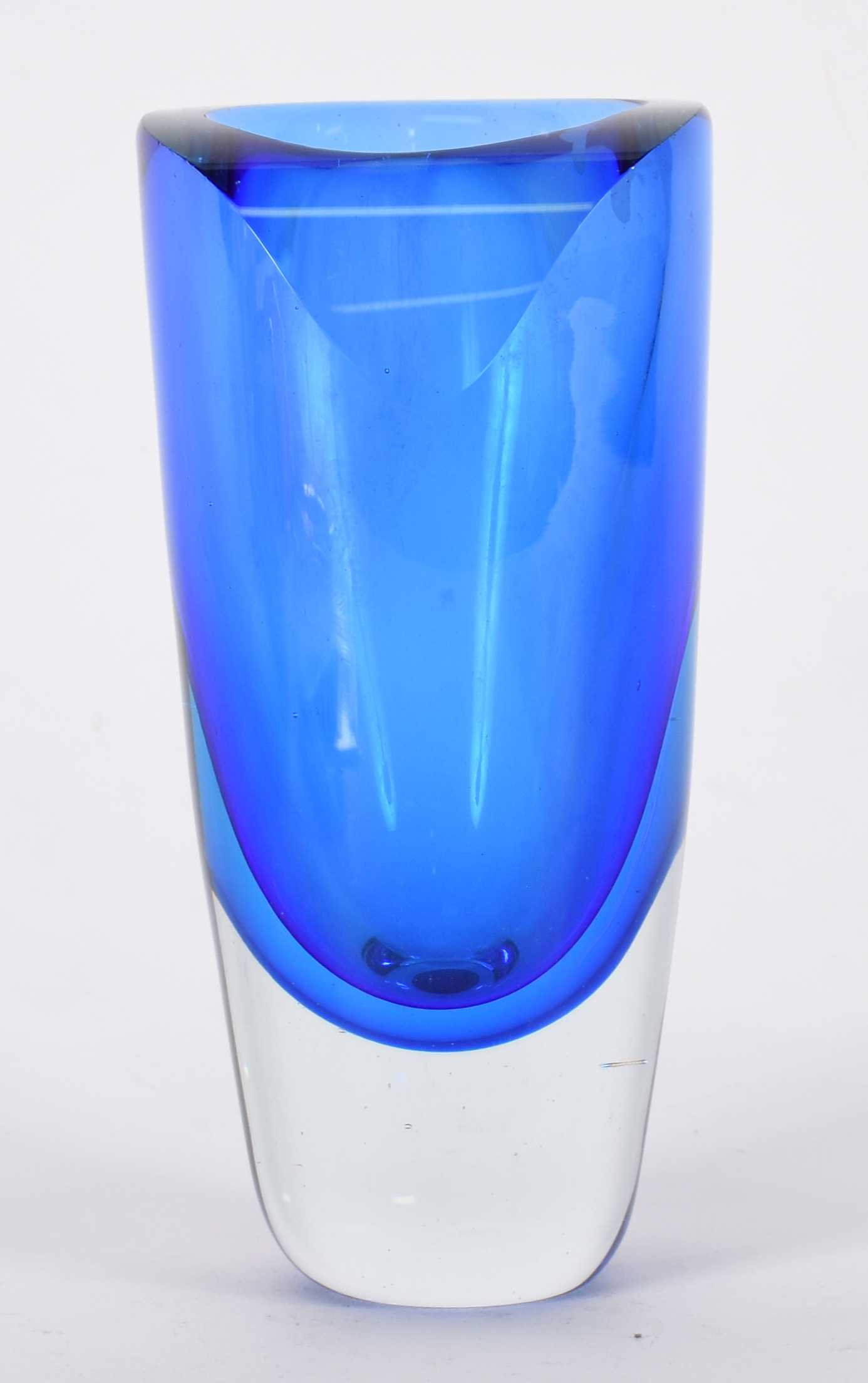 Vaso de Murano transparente e azul. - foto 1 de 3