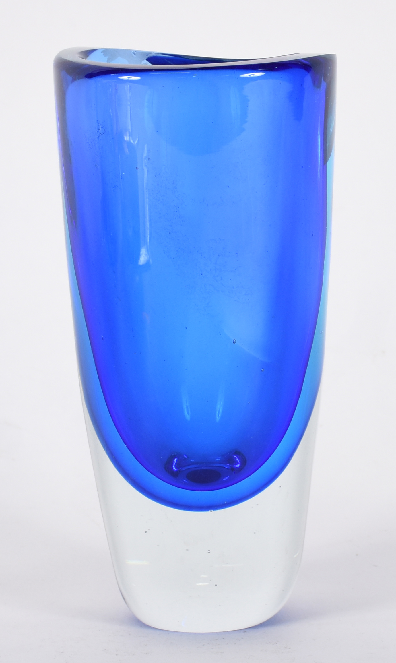 Vaso de Murano transparente e azul. - foto 2 de 3