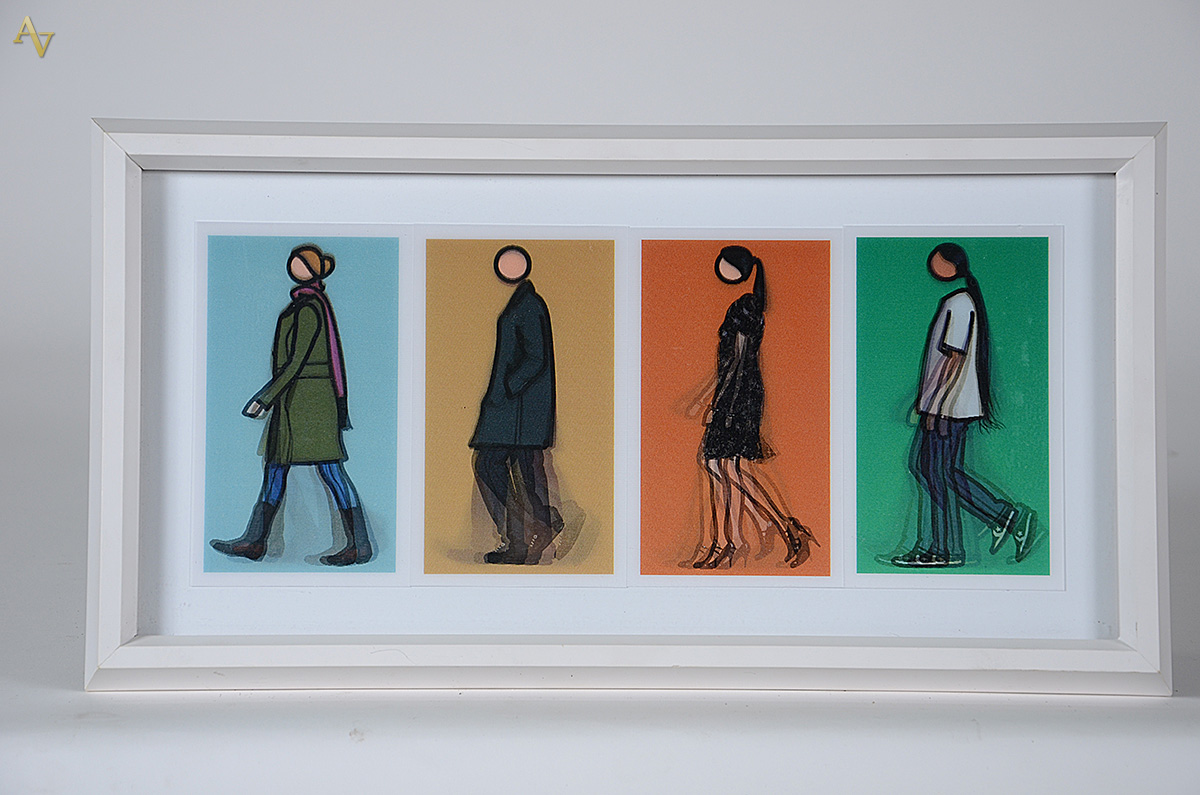JULIAN OPIE - Gravura em 3D - 15 x 35 (impresso no verso demais... - foto 1 de 2