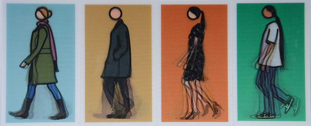 JULIAN OPIE - Gravura em 3D - 15 x 35 (impresso no verso demais... - foto 2 de 2