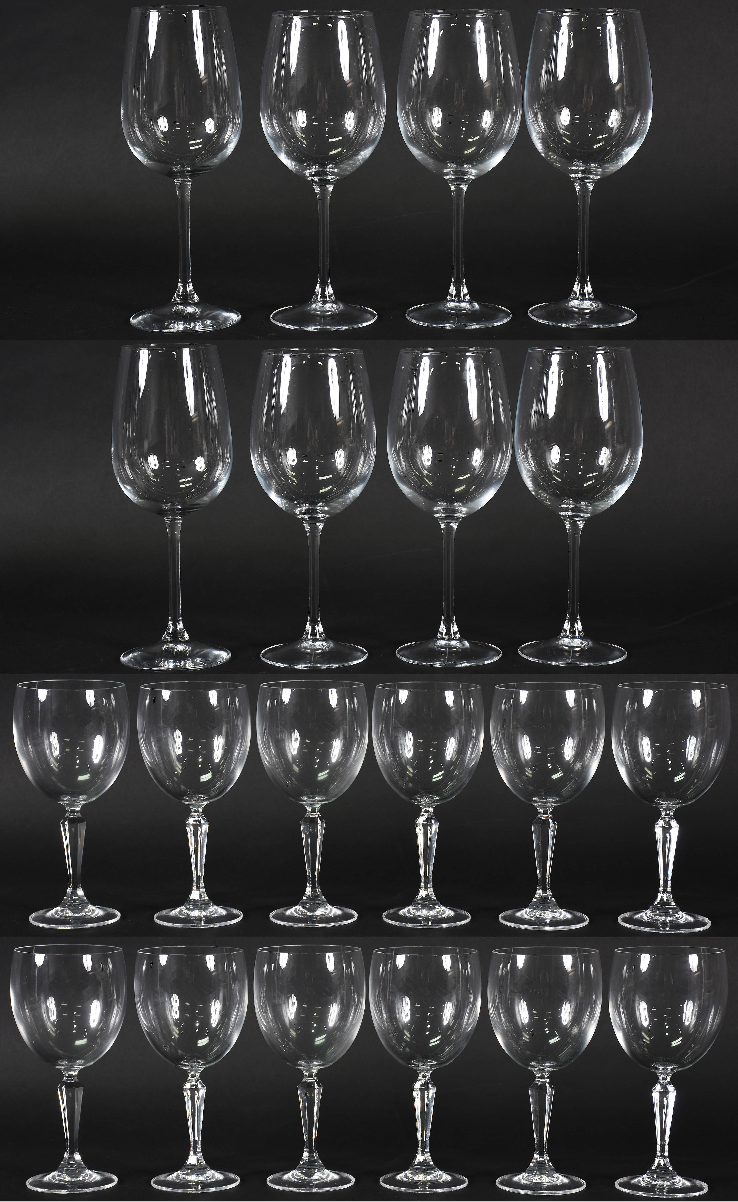 Oito cálices para vinho e 12 menores .Total 20 cálices . - foto 1 de 4