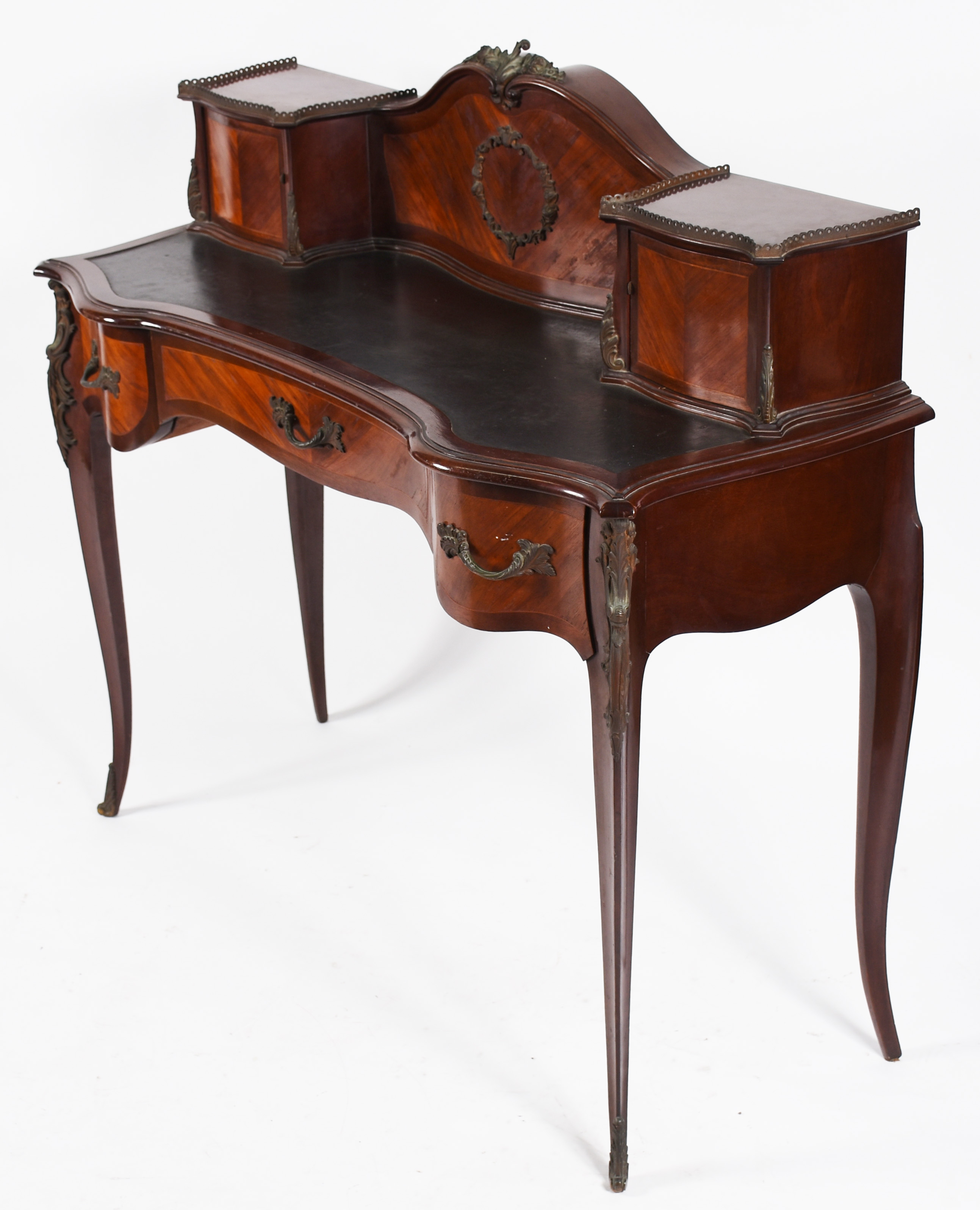 Escrivaninha "Bureau de dame" de madeira parquetada, estilo francês... - foto 1 de 4