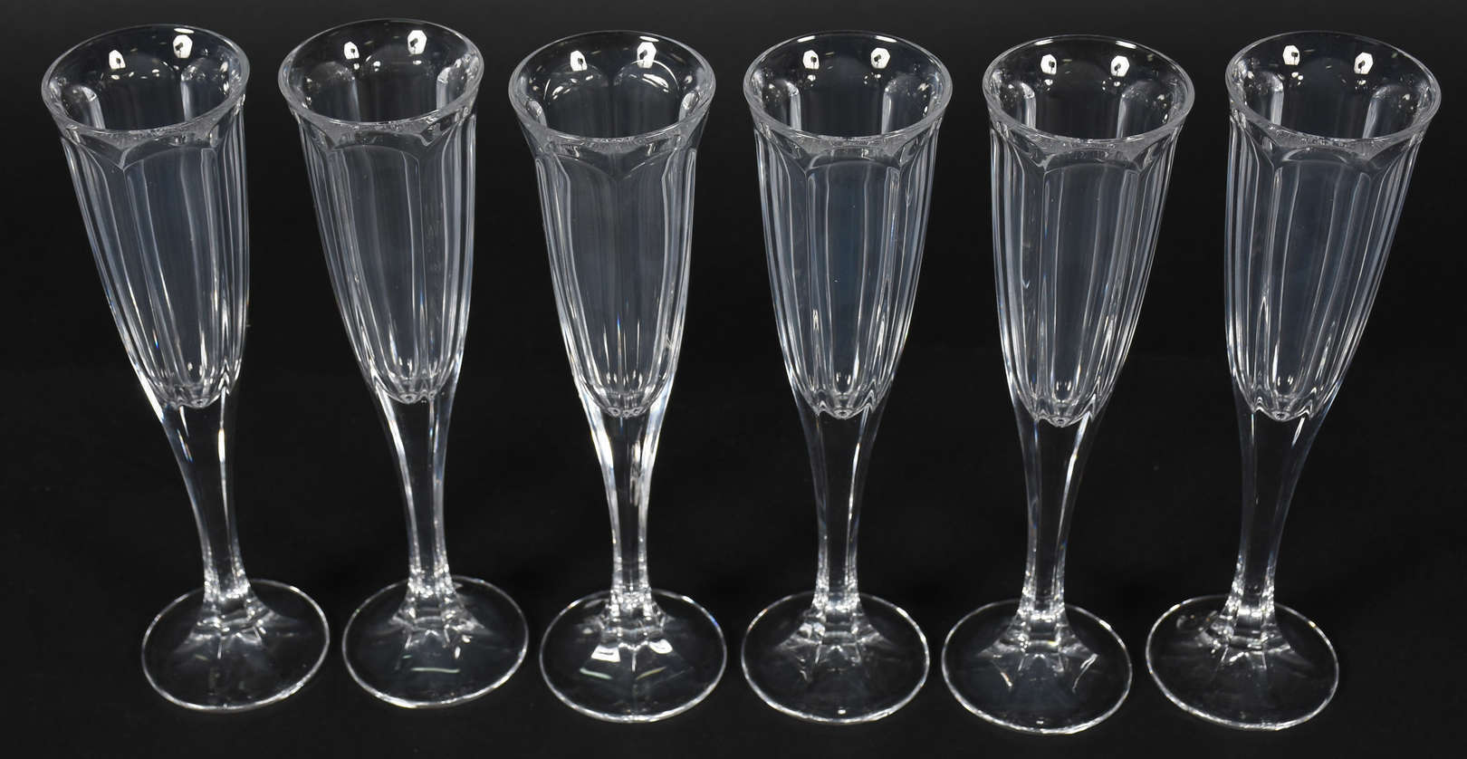 Seis flutes de cristal da Bohemia 185 ml. - foto 2 de 2
