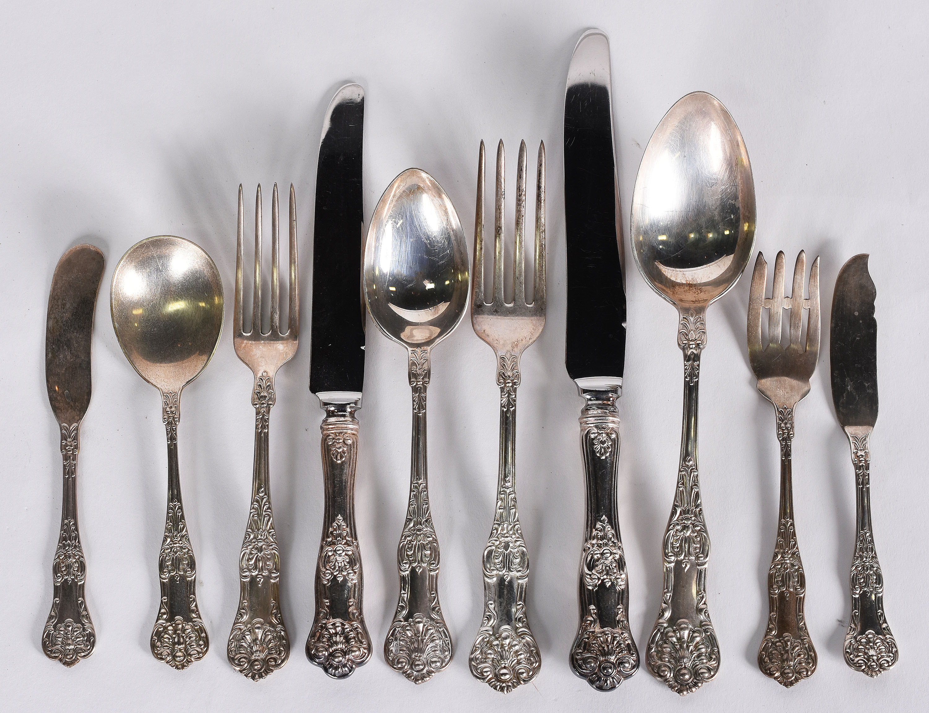 Faqueiro de prata contrastada 925 STERLING, composto de : 12 garfos... - foto 1 de 7