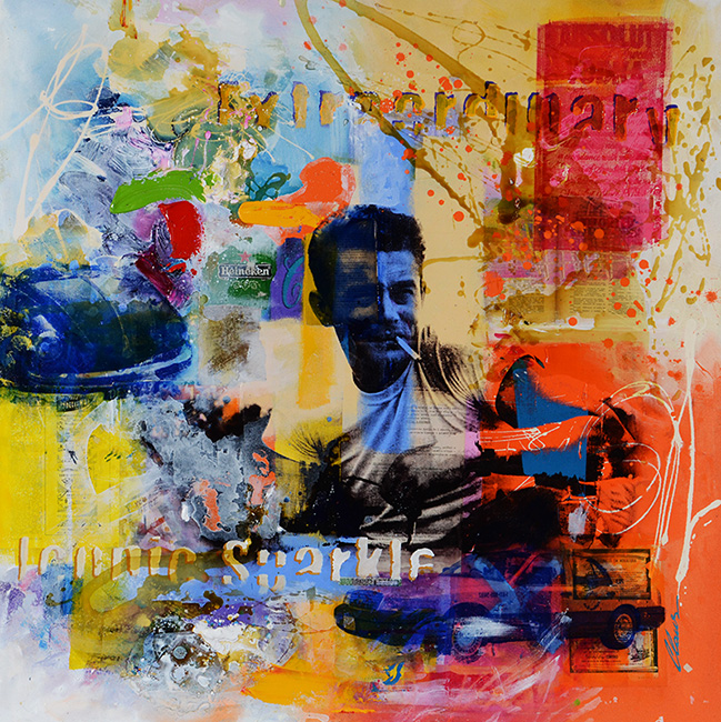 CLAUS COSTA - James Dean - técnica mista - 130 x 130 - foto 2 de 4