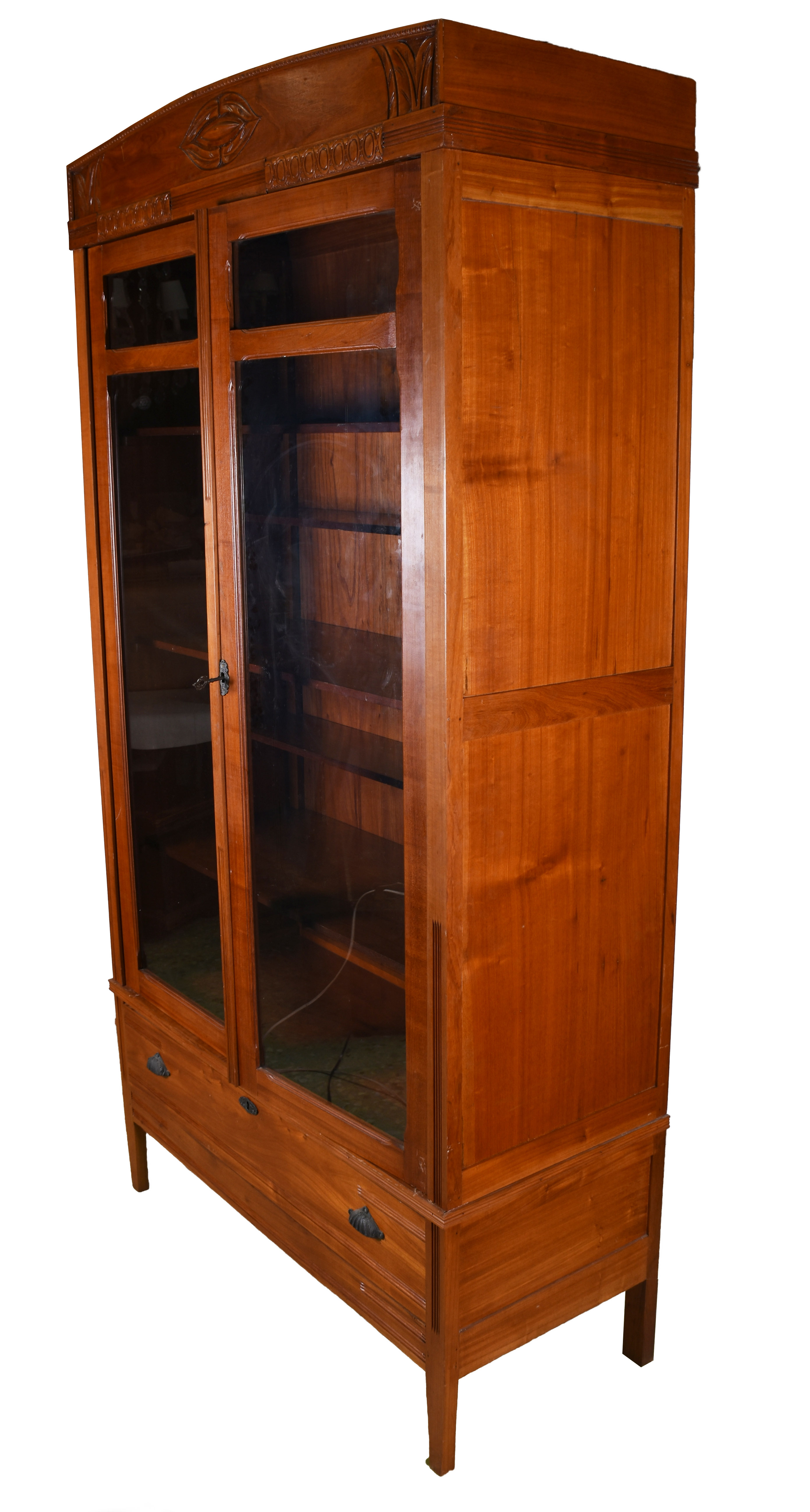 Armário/vitrine Art deco de madeira nobre com 2 portas de vidro... - foto 3 de 4