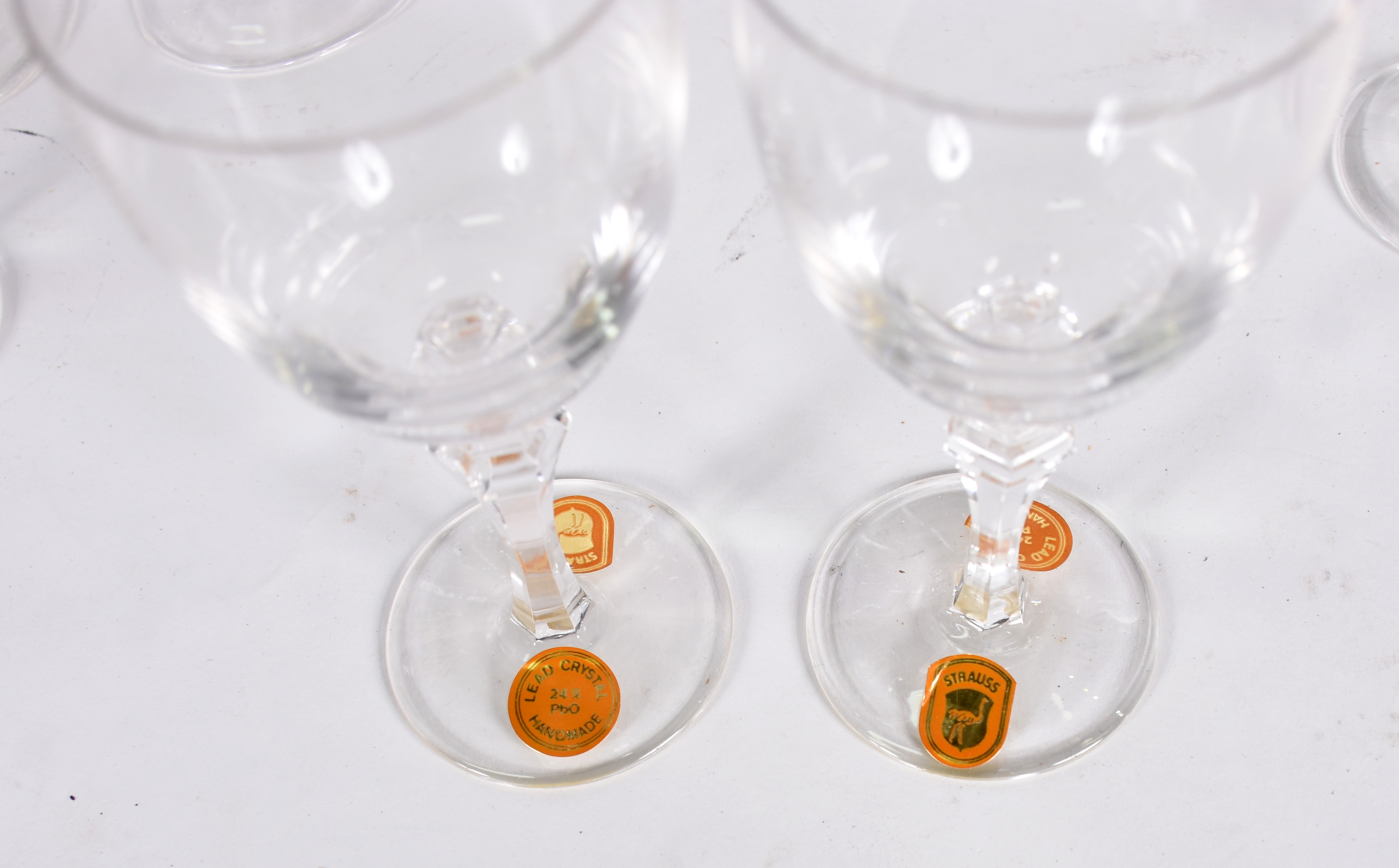 Conjunto de cristal STRAUSS, composto de 9 flutes, 11 cálices para... - foto 4 de 7
