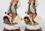 Teresa Linhares,  - Par de camponeses -  Esta estatueta foi elaborada com a mais pura porcelana de Limoges - França . Toque final de Teresa Linhares, a grande mestre em p