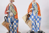 Teresa Linhares,  - Par de palhaços pensativos -  Esta estatueta foi elaborada com a mais pura porcelana de Limoges - França . Toque final de Teresa Linhares, a grande me