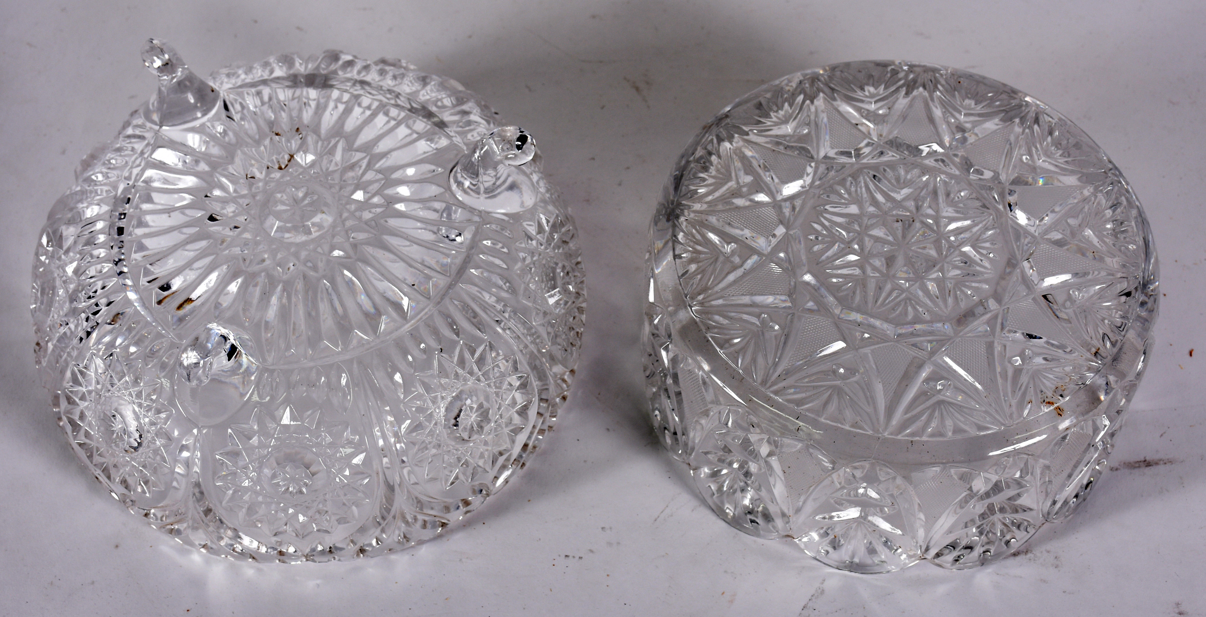 Duas fruteiras de cristal tcheco lapidado. - foto 3 de 3