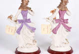 Teresa Linhares,  - Duas meninas com cântaros -  Esta estatueta foi elaborada com a mais pura porcelana de Limoges - França . Toque final de Teresa Linhares, a grande mes