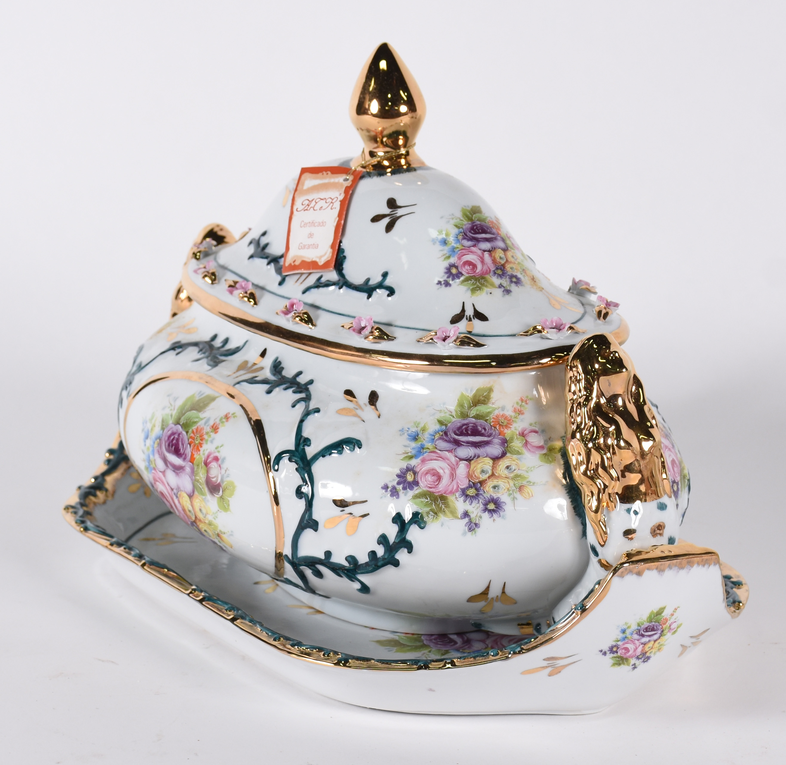 Sopeira com presentoir de porcelana portuguesa Myrtus. - foto 2 de 6