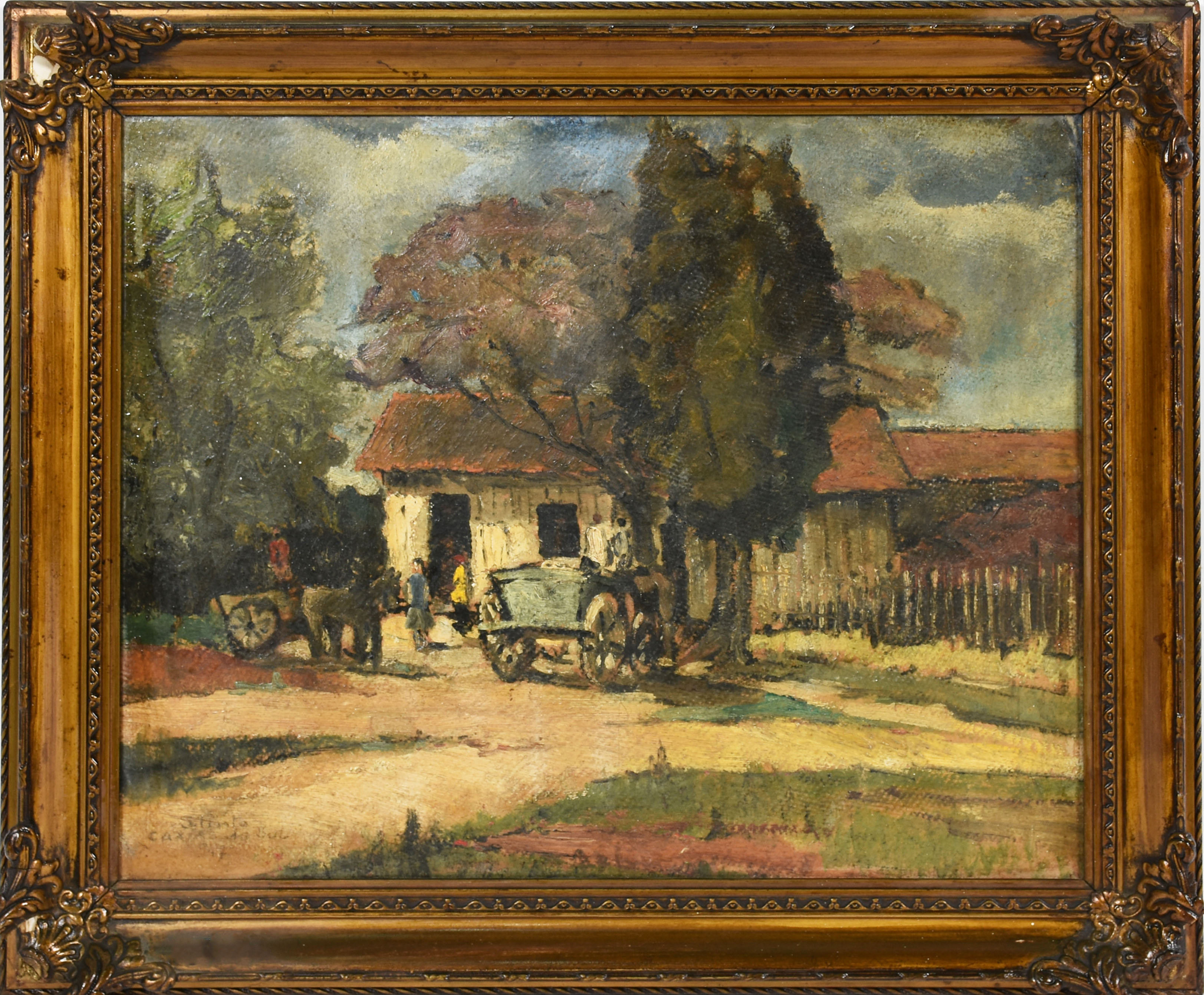Sylvio Pinto (1918-1997), Casa com charrete - foto 1 de 3