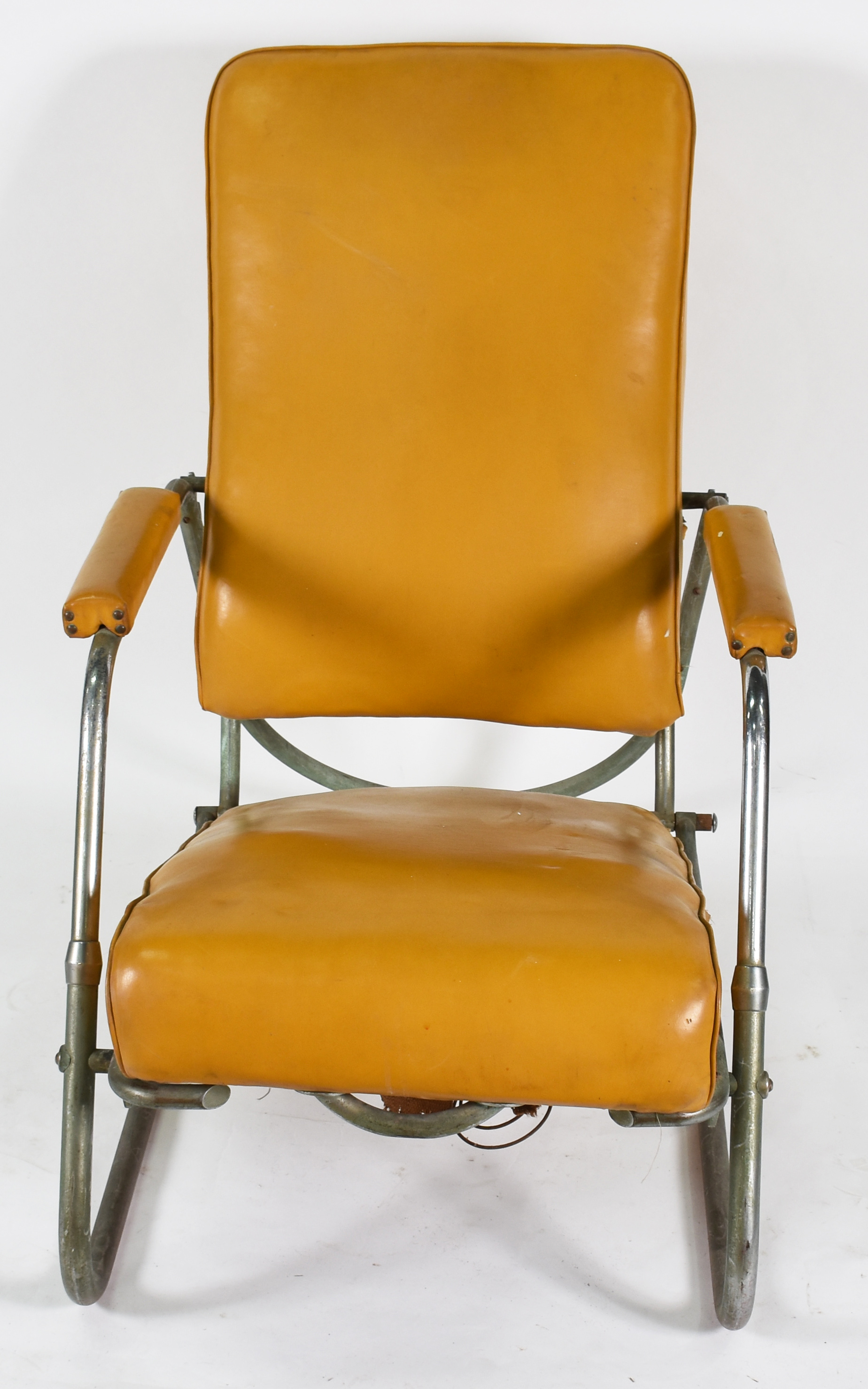 Cadeira de design dos anos 50/60, estrutura de metal, encosto... - foto 2 de 4