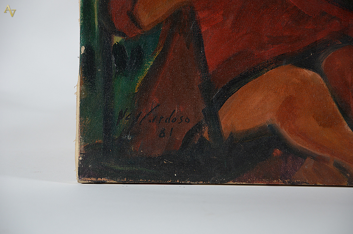 NEY CARDOSO - Menina no balanço - ost - 41 x 33 (sem moldura) - foto 3 de 3