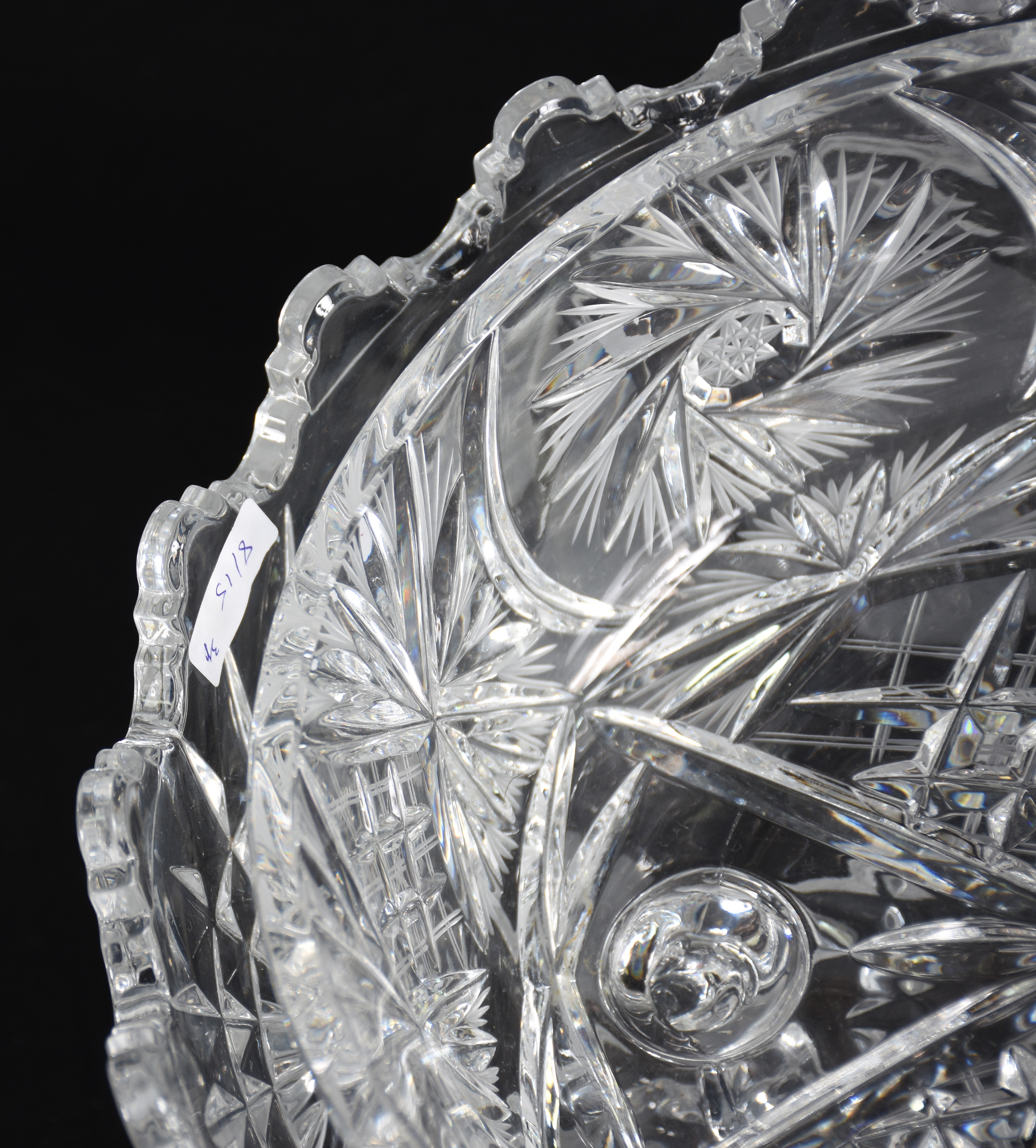 Duas fruteiras de cristal e vaso de vidro. - foto 4 de 4