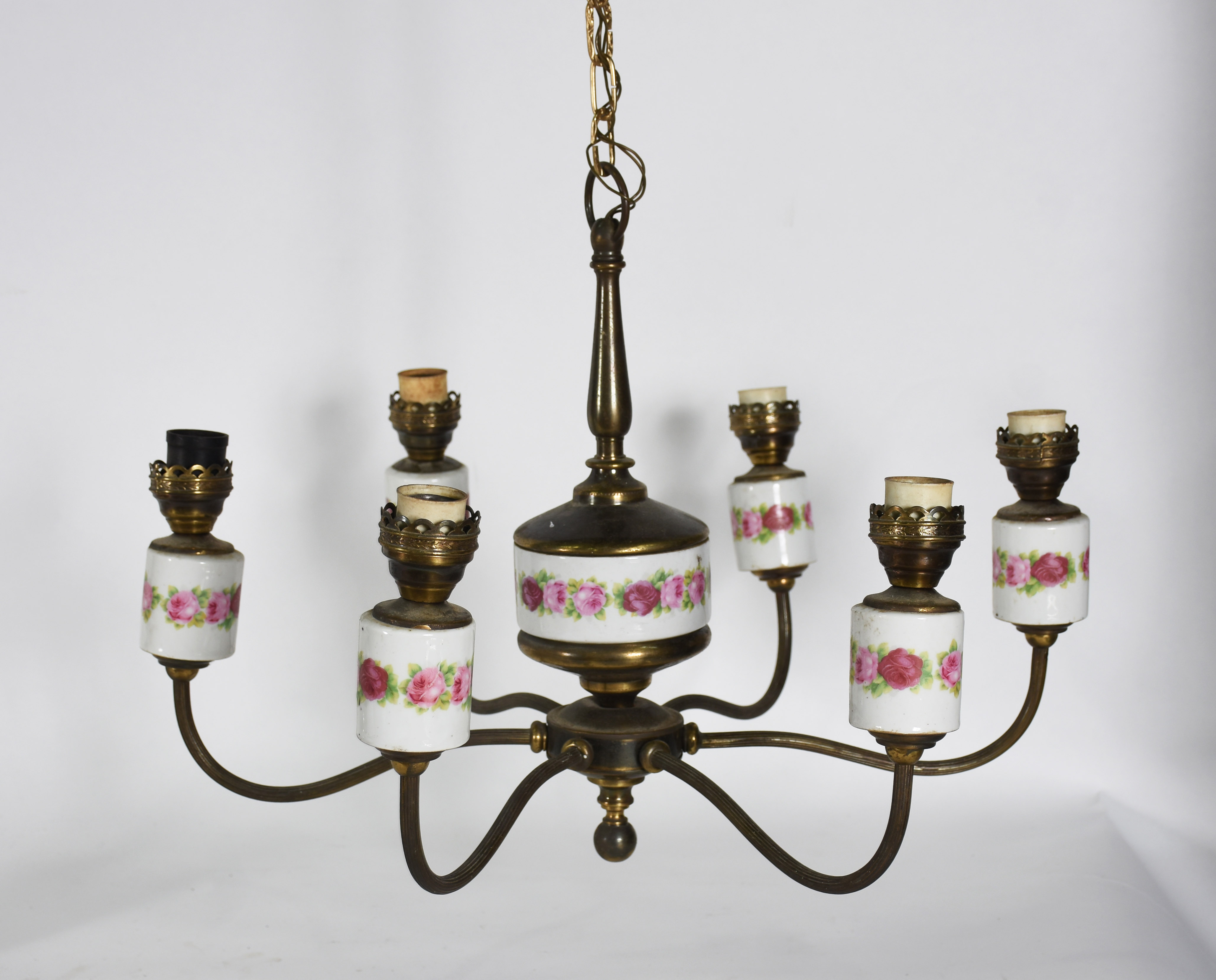 Lustre com porcelana para 6 luzes. - foto 2 de 2