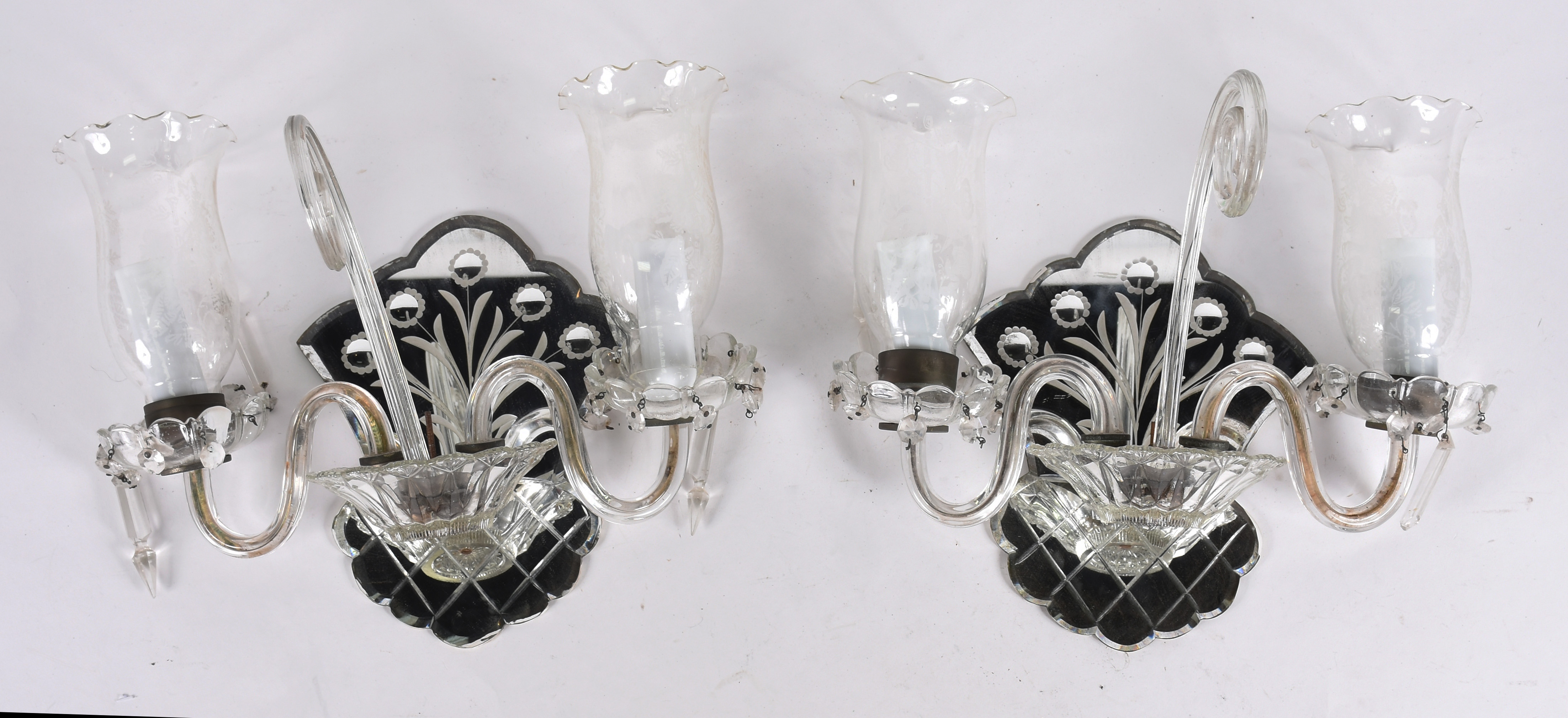 Par de apliques de cristal . - foto 1 de 4