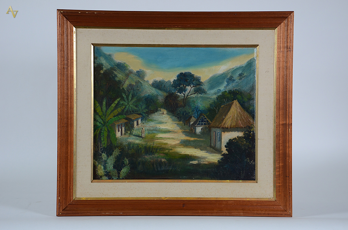 OLDACK DE FREITAS - Casario com montanha - ost - 51 x 62 - foto 1 de 2