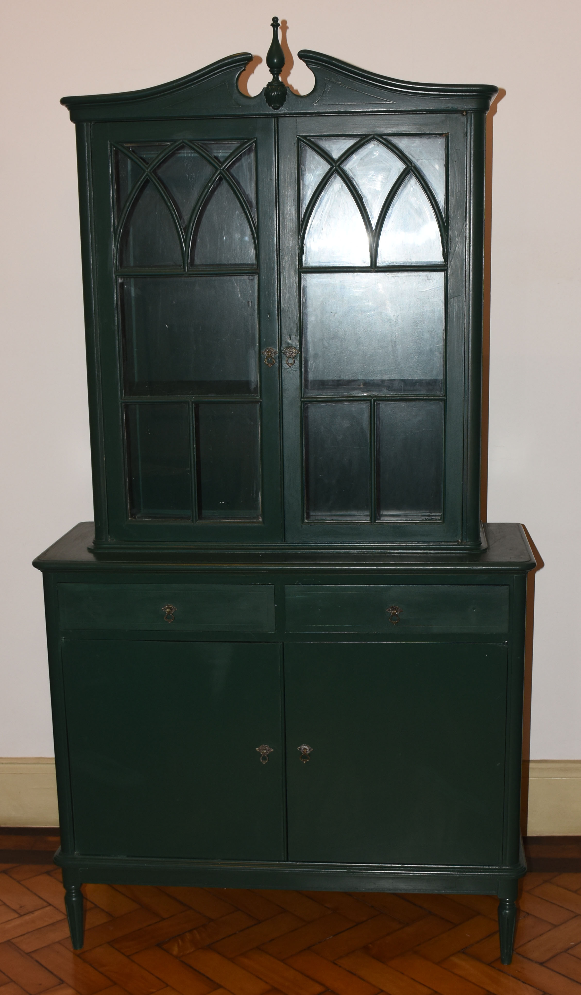 ARMÁRIO BOOKCASE COR VERDE – ALTURA TOTAL 196, ALTURA ARMÁRIO 90... - foto 1 de 3