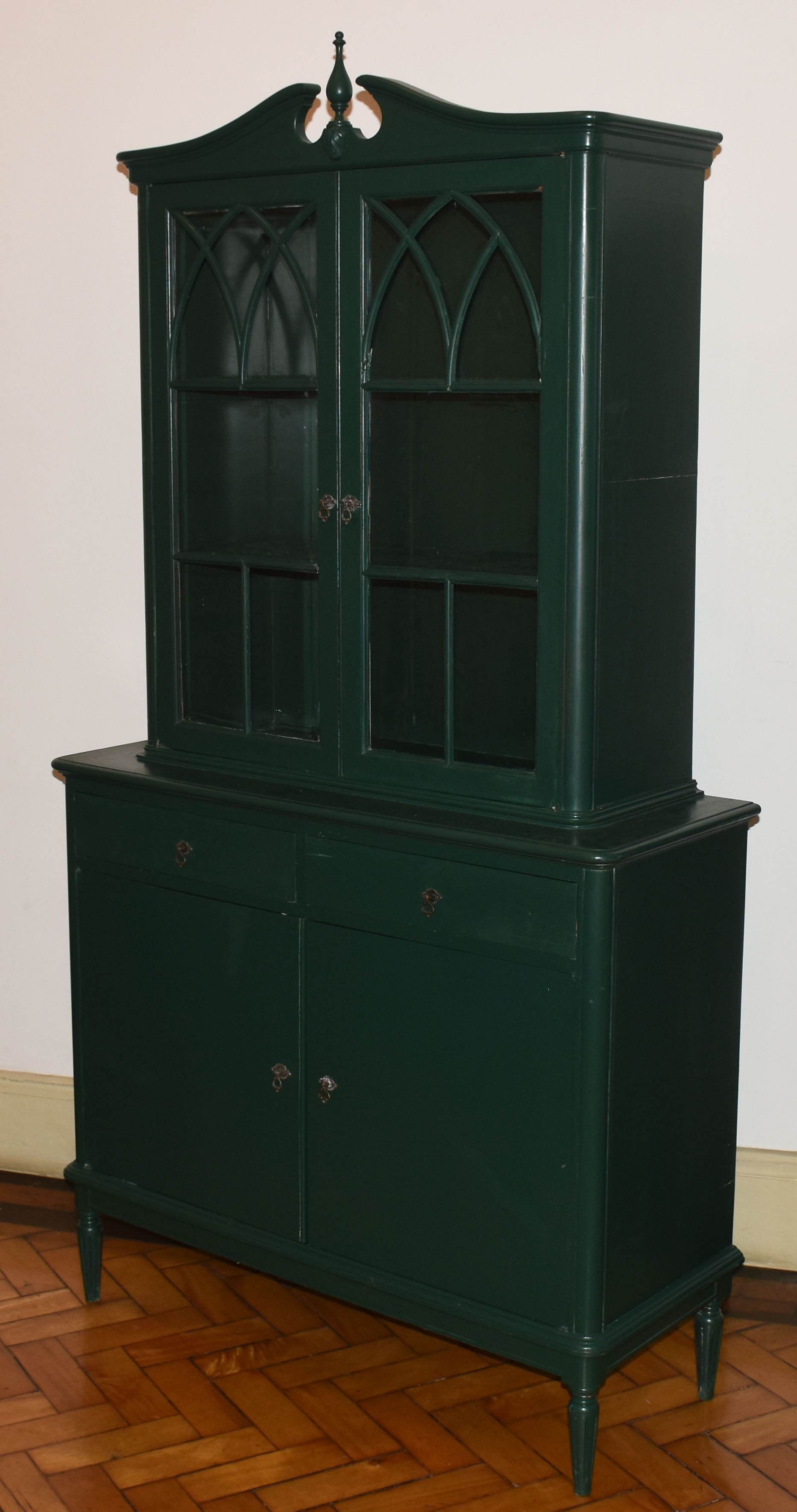 ARMÁRIO BOOKCASE COR VERDE – ALTURA TOTAL 196, ALTURA ARMÁRIO 90... - foto 2 de 3