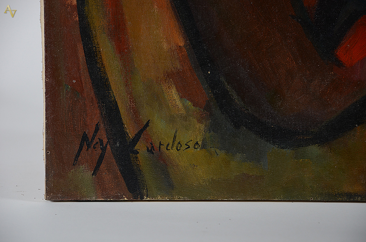 NEY CARDOSO - Figura - ost - 46 x 55 (chassi no estado) - foto 3 de 5