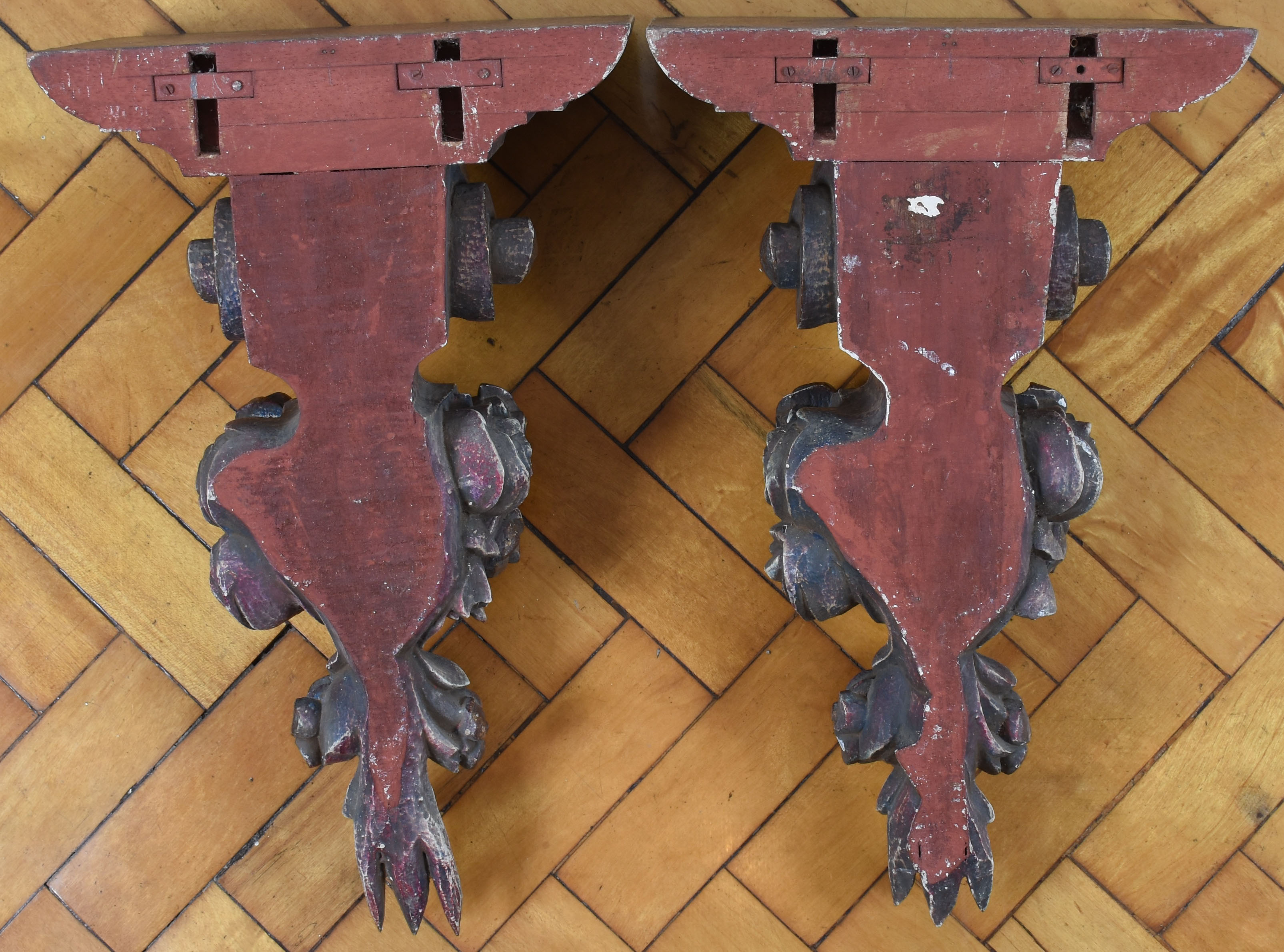 Par de Peanhas patinadas 57 x 36 x 24 – Acompanha Tampo de... - foto 2 de 2