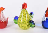 Três galinhas de Murano. - Três galinhas de Murano.