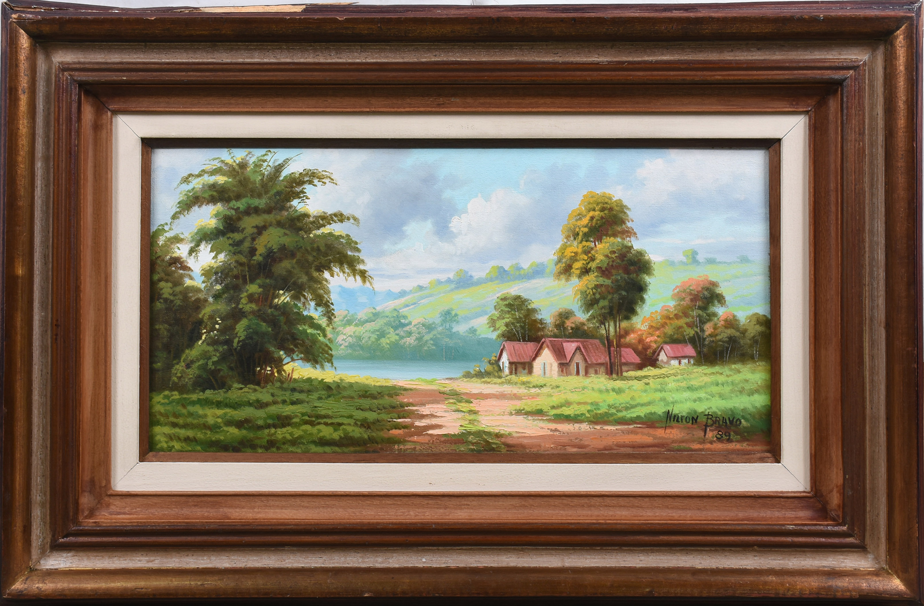 Nilton Bravo (1937-2005), Paisagem com casas - foto 1 de 4