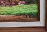 Nilton Bravo (1937-2005), Paisagem com casas - o.s.t. (moldura no estado - com quebrados).