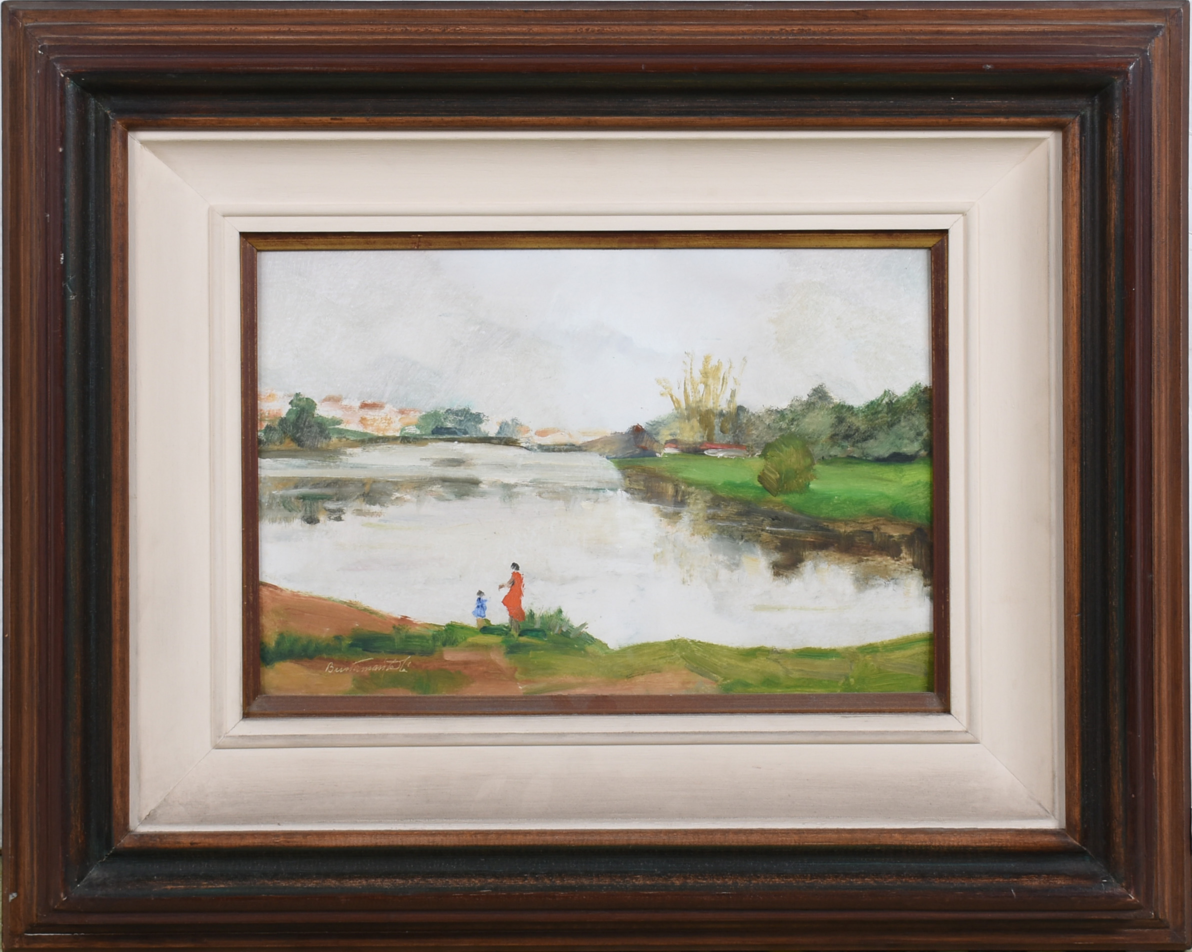 Bustamante Sá (1907-1988), Paisagem com riacho - foto 1 de 3