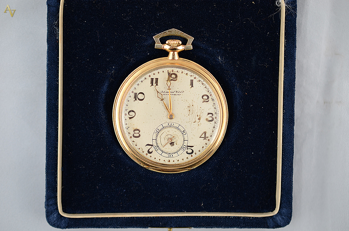 IWC - International Watch Co. Relógio de bolso com caixa de ouro... - foto 1 de 2