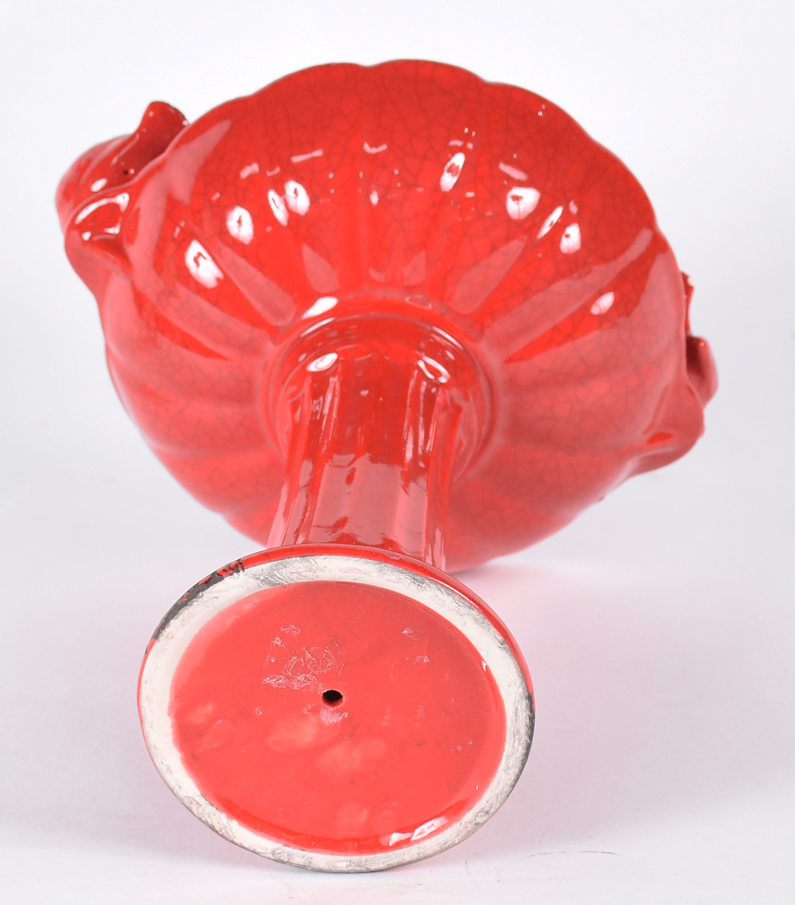 Bebedouro para pássaros de porcelana vermelha , decorada com pássaros... - foto 5 de 5