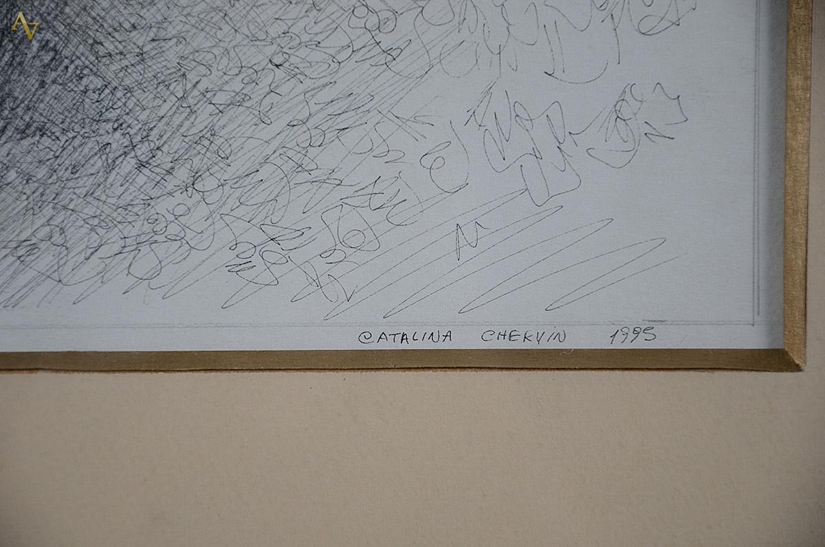 CATALINA CHERVIN - desenho - 35 x 50 - Datado 1995 - foto 3 de 3