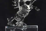 Estatueta de cristal representando cavalo. - Estatueta de cristal representando cavalo.