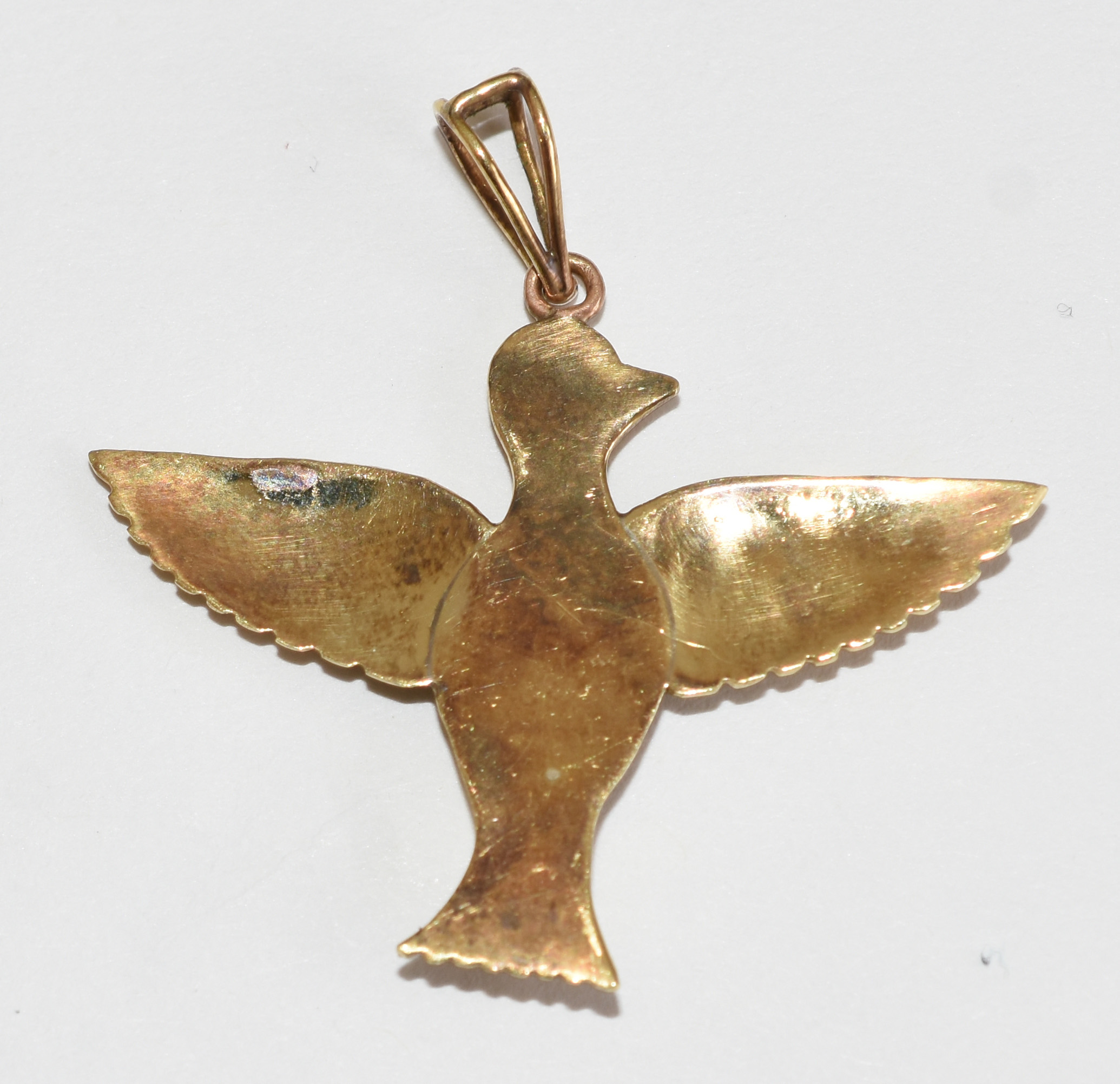Pingente de ouro 18 k representando "Pomba - Espírito Santo". (Por... - foto 3 de 3