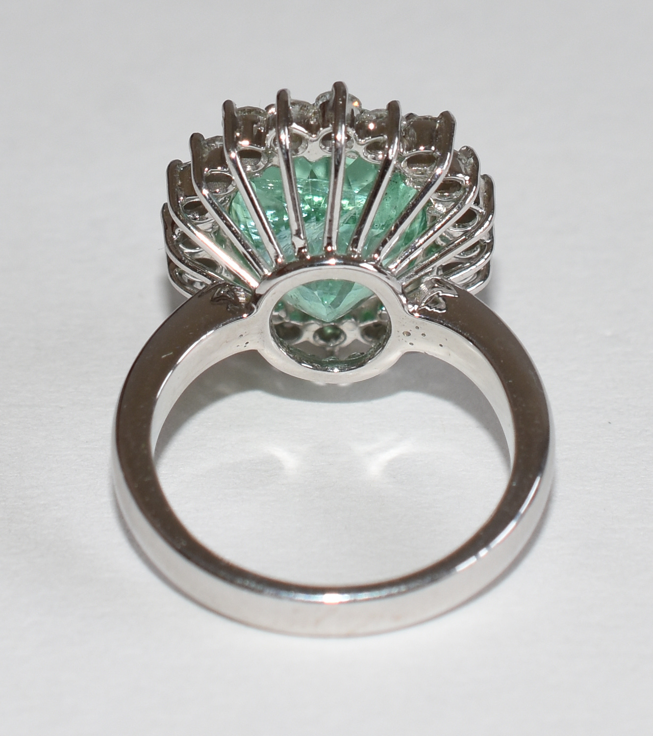 Anel de ouro branco com turmalina Paraíba de 8,10 cts, certificado do... - foto 3 de 3