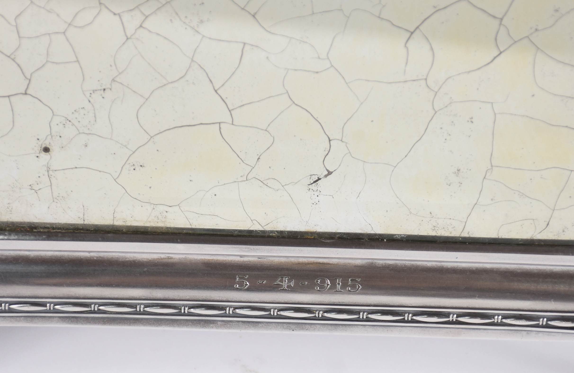 Espelho de mesa bisotado com moldura de prata contraste 800 mls... - foto 2 de 5