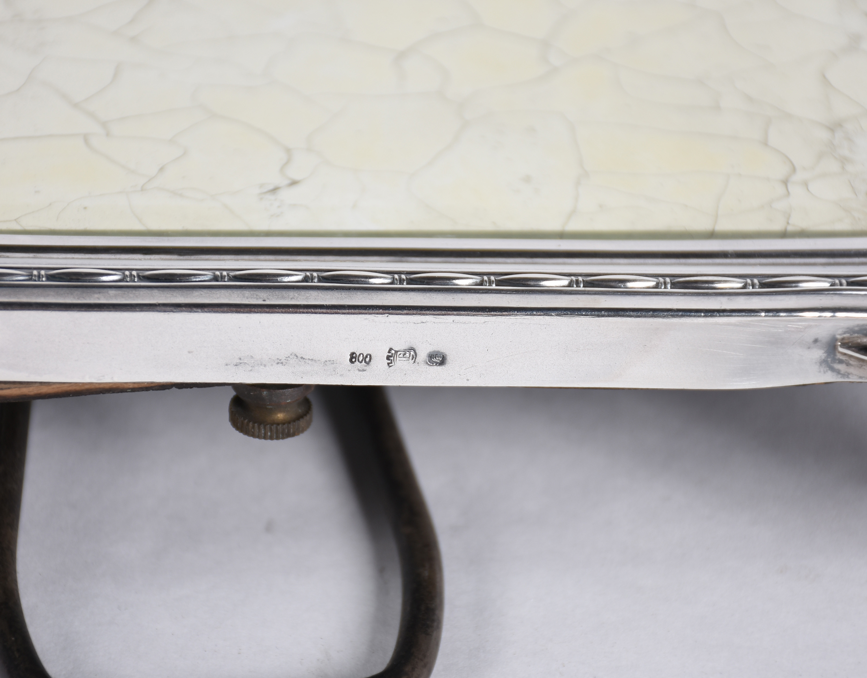 Espelho de mesa bisotado com moldura de prata contraste 800 mls... - foto 5 de 5